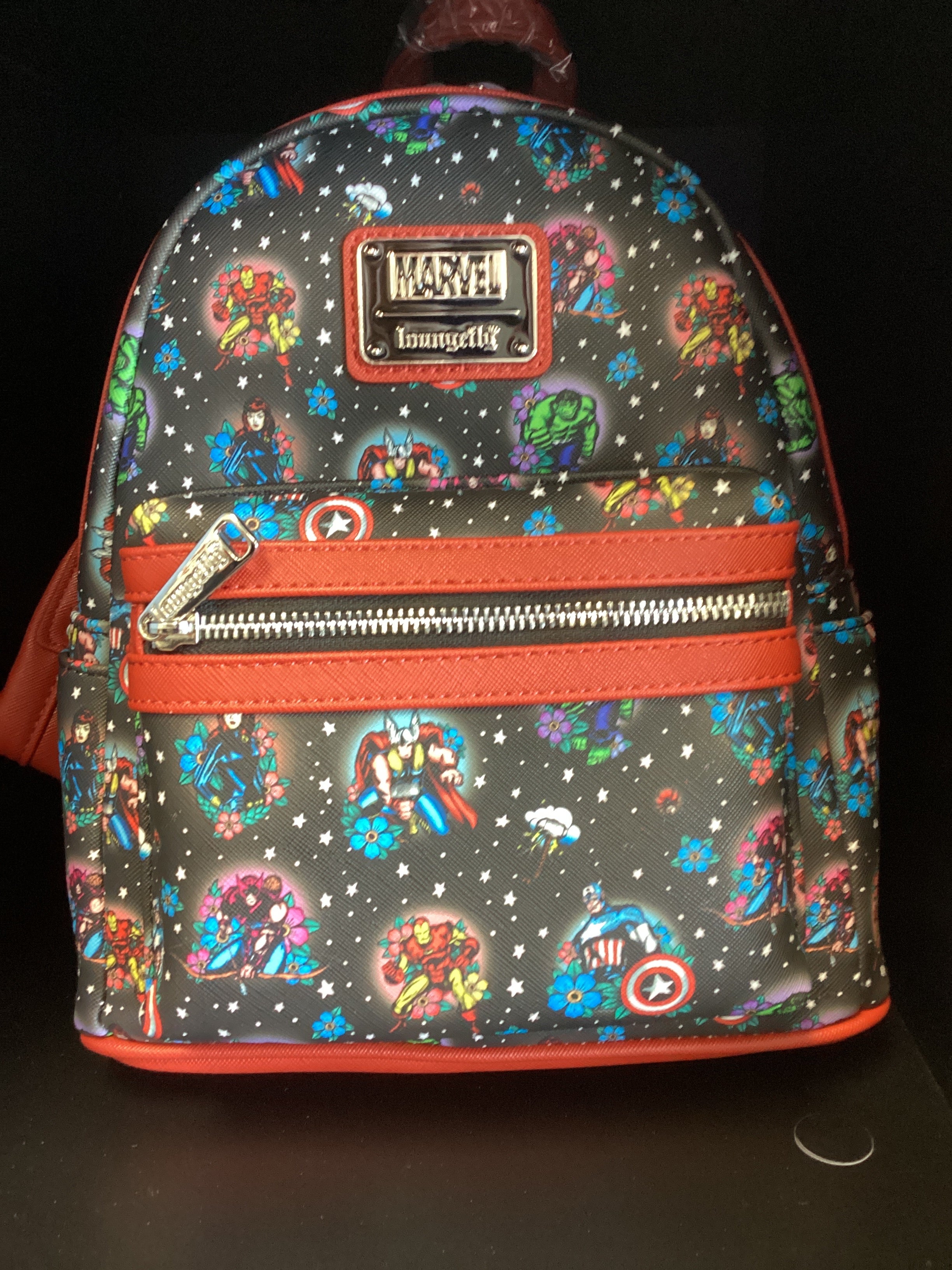 LOUNGEFLY MARVEL: AVENGERS TATTOO MINI BACKPACK | The Casual  display picture 3